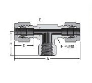 Tee internal thread taper pipe connector